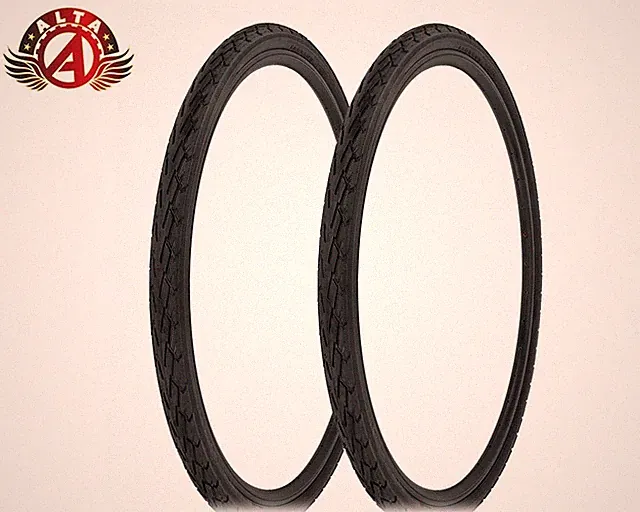 2 ALTA BICYCLE WIRE BEAD 700 x 38c BLACK DURABLE TIRES CORDOBA SEMI-SLICK TREAD.