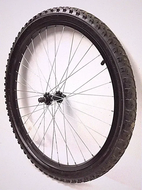 24" Bicycle Front Black Alloy Wheel with 1.95" Tire Junior Mountain Bike #A35