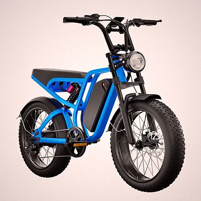 48V/52V 20Ah 1000W 20" Fat Tires 35MPH 7 Speed Bluvall Electric Bikes for Adults