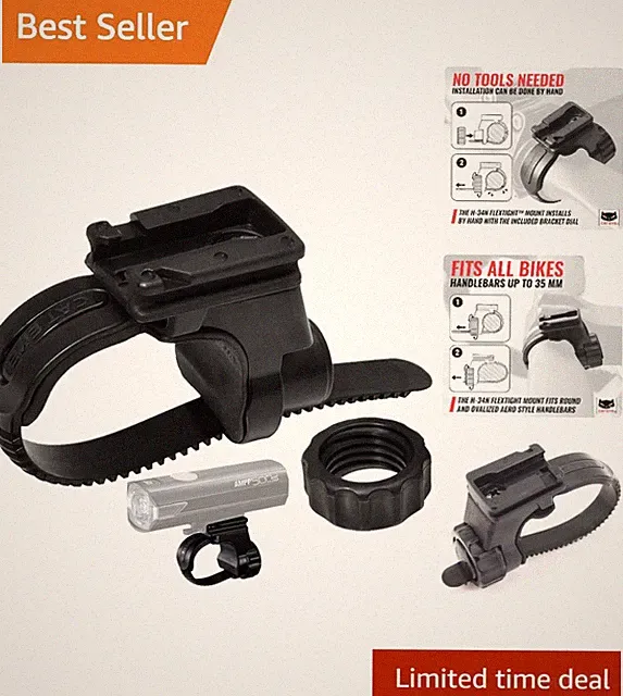 Adjustable H-34N FlexTight Headlight Mount: Perfect for Road & Mountain Bikes