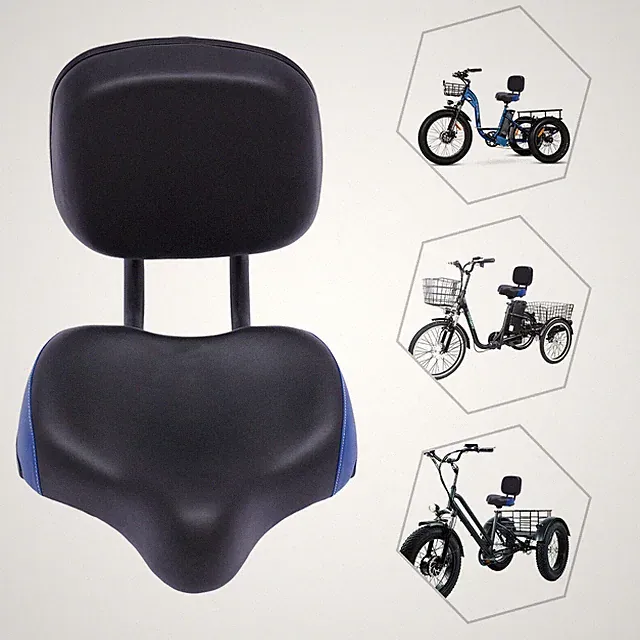 Bike Seats for Wide Adult Tricycle Women Backrest Saddle Bik Seat w/Backrest new