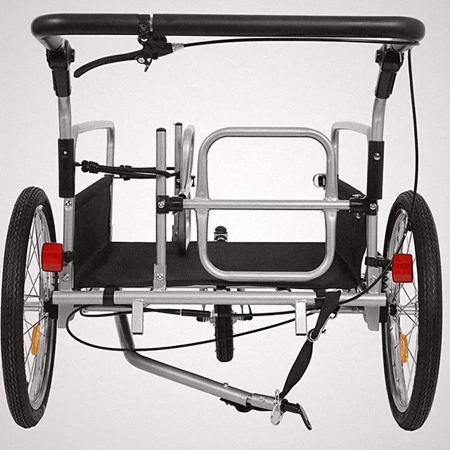 Multi Mode Steel Frame Duty Bike Cargo Trailer Pull Cart for Bicycle Accessories